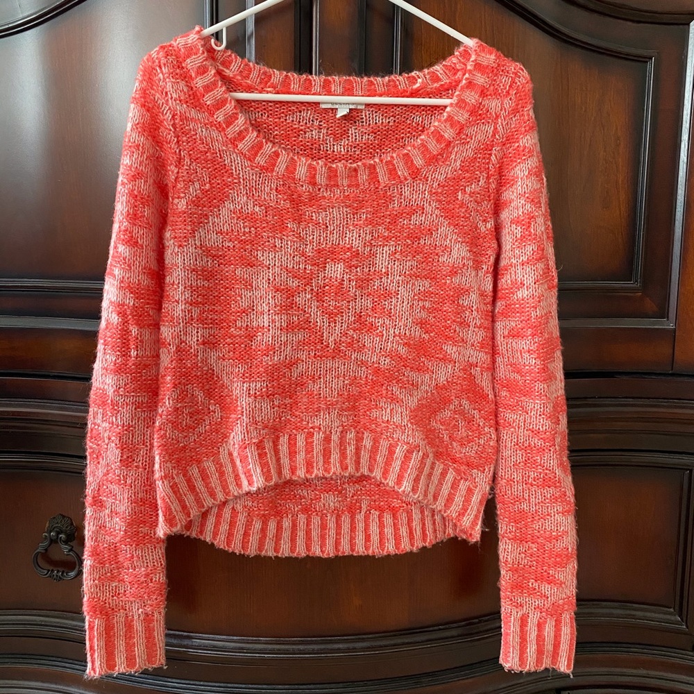 Pink and White Sweater